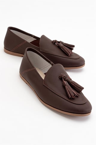 Mona Soft Leather Tassel Loafer Women