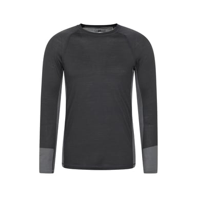 Mountain Warehouse Mens Long-Sleeved Base Layer Top (Charcoal)