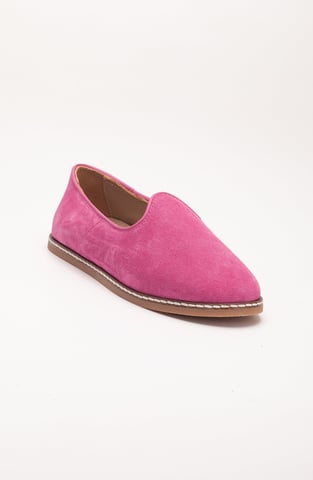 Istanbul Suede Leather Slip On Flats Women