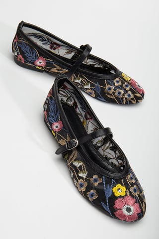 Fauna Mesh Mary Jane Flats