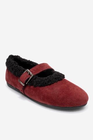 Guin Leather Strap Flat Women