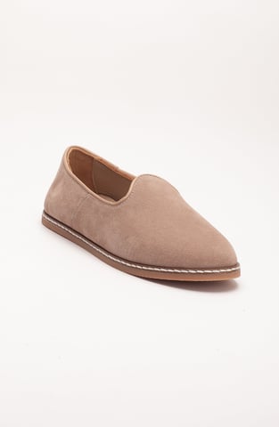 Istanbul Suede Leather Slip On Flats Women
