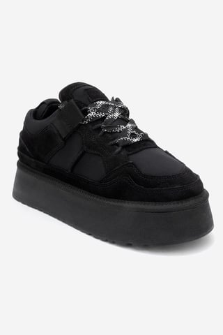 Riven Leather Platform Sneaker Women