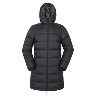 Mountain Warehouse Womens/Ladies Stratus Extreme Packable Long Down Jacket (Black)