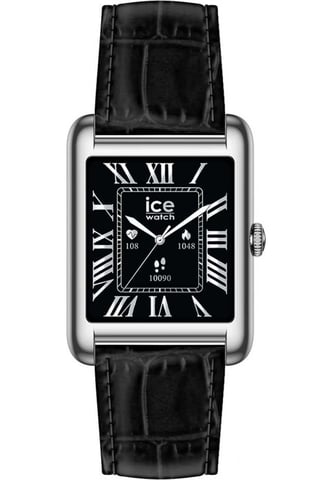 Ice Watch Ice Smart Tk 2.0 - Silver - Black Croco Unisex Horloge Zwart 025380