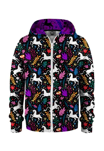 "Folk Unicorn" Zip Hoodie