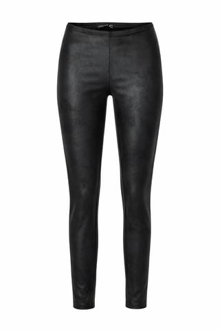 Faux Leather Effect Slim-Fit Pants