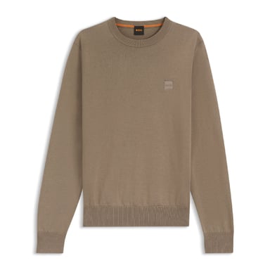 Men's Boss Kanovano S Logo Label Sweater in Green