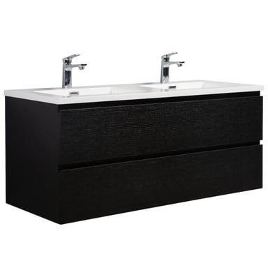 Badplaats Badkamermeubel set angela 120cm zwart badmeubel met