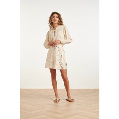 Smashed Lemon Feestelijke mini-rok met glitterende lovertjes print |