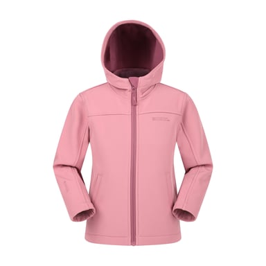 Mountain Warehouse Childrens/Kids Water Resistant Soft Shell Jacket (Light Pink)