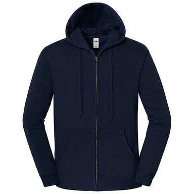 Fruit of the Loom Unisex Adult Iconic Premium Full Zip Hoodie (Deep Navy)