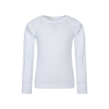 Mountain Warehouse Childrens/Kids Merino II Round Neck Base Layer Top (White)
