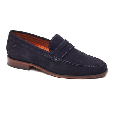 Base London Slate Loafer Läder Herrsnobben Marinblå Loafers