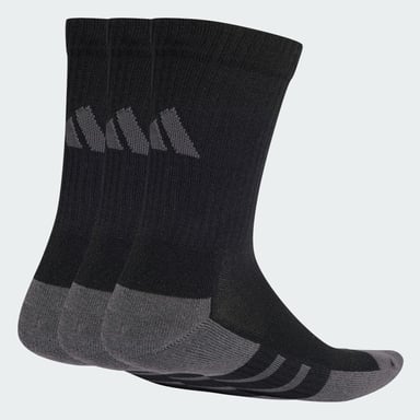 ADIDAS MENS / WOMENS CLIMACOOL CUSHIONED CREW SOCKS 3 PAIRS BLACK JC6455
