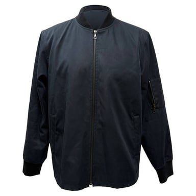 A.P.C. Greg Bomber Jacket in Navy Blue Cotton