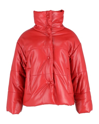 Nanushka Hide Puffer Jacket in rood Okobor synthetisch leer