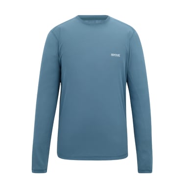 Regatta Mens Mindo Logo Long-Sleeved T-Shirt (China Blue)