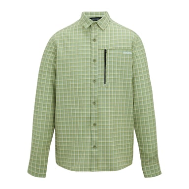 Regatta Mens Checked Insect Repellent Travel Shirt (Light Sage)