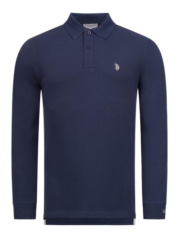U.S. POLO ASSN. Men's Longsleeve Polo Shirt Made of Cotton Elastane