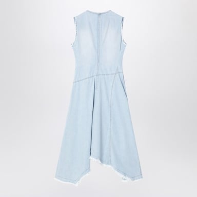 Light Blue Denim Asymmetric Dress