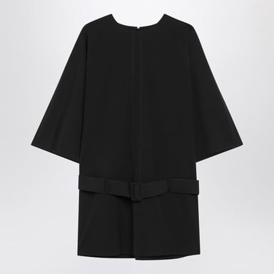 Black Wool-blend Mini Dress