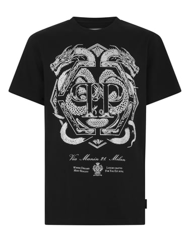 Round Neck T-Shirt Full Of Stones Dragon