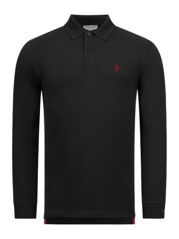 U.S. POLO ASSN. Men's Longsleeve Polo Shirt Made of Cotton Elastane