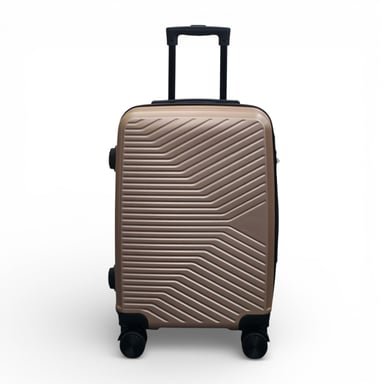 Golden Hard Shell Cabin 48 x 37 x 20 cm Secure Luggage Suitcase