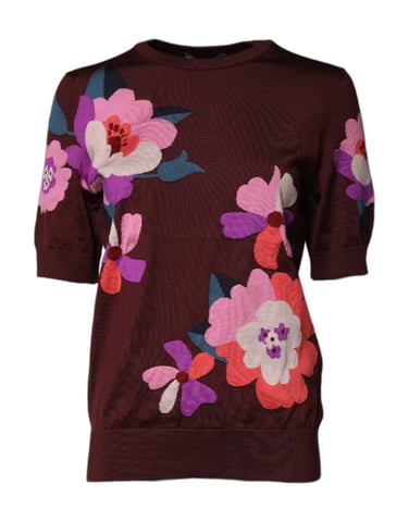 Blommigt Broderad Tröja