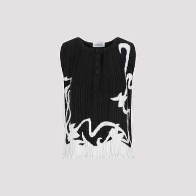 Sleeveless Pleated Top