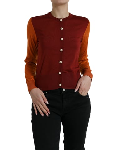 Färgblock Stickad Cardigan