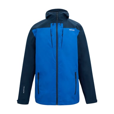 Regatta Mens Calderdale Colour Block Waterproof Jacket (Olympian Blue/Navy)