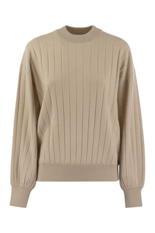 Cashmere V-neck Sweater With Necklace