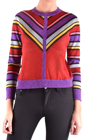 Striped Knitwear Glitter Sweater