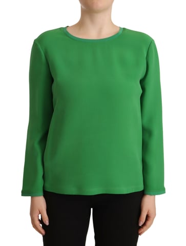 Långärmad Blus Rund Hals