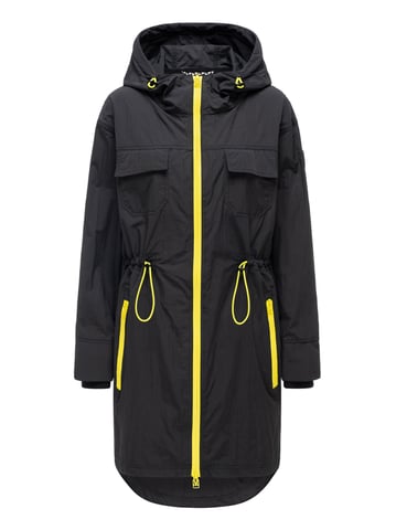 Marikoo women’s transitional coat Trüffelbonbon with hood