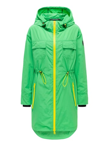 Marikoo women’s transitional coat Trüffelbonbon with hood