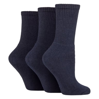 3-pack Dames Effen Crew Sport Sokken - Zachte Katoenen Everyday Atletiek Sokken
