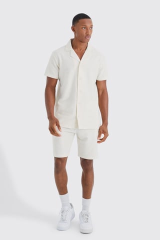 Short Sleeve Ottoman Jersey Regular Fit Shirt And Short Set