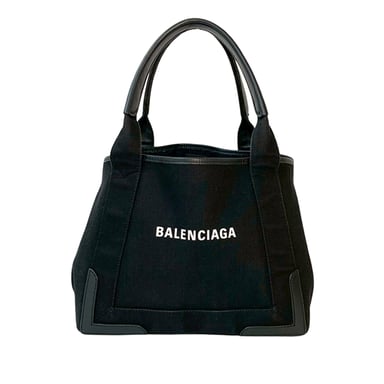 Begagnad Canvas Marinblå Cabas Tote S