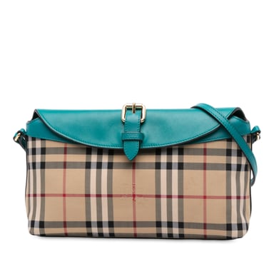 Begagnad Haymarket Check Coated Canvas Leah Crossbody