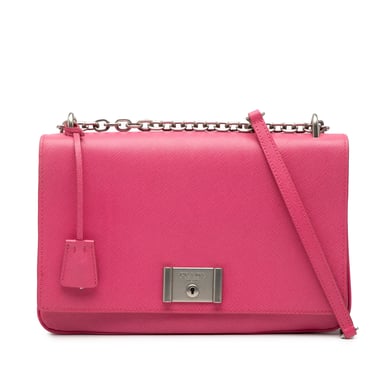 Begagnad Saffiano Lux Lock Chain Flap