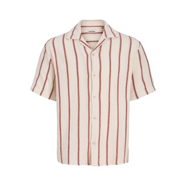 Jack & Jones Overhemden Coba Stripe Resort Shirt Beige