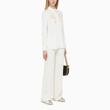 Wide Cream Trousers