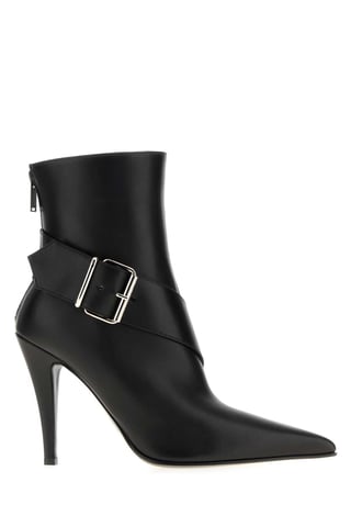 Black Leather Ankle Boots