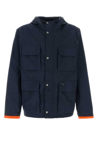 Navy Blue Nylon Windbreaker
