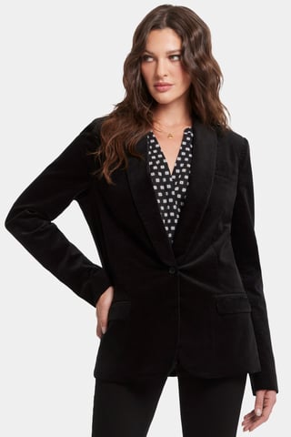 Tuxedo Jacket Velveteen Black | Black