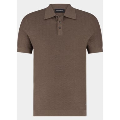 Bos Bright Blue Scotland blue polo heren keane knitted polo ss spe26106ke39sb/2002