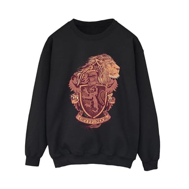 Harry Potter Womens/Ladies Gryffindor Sketch Crest Sweatshirt (Black)